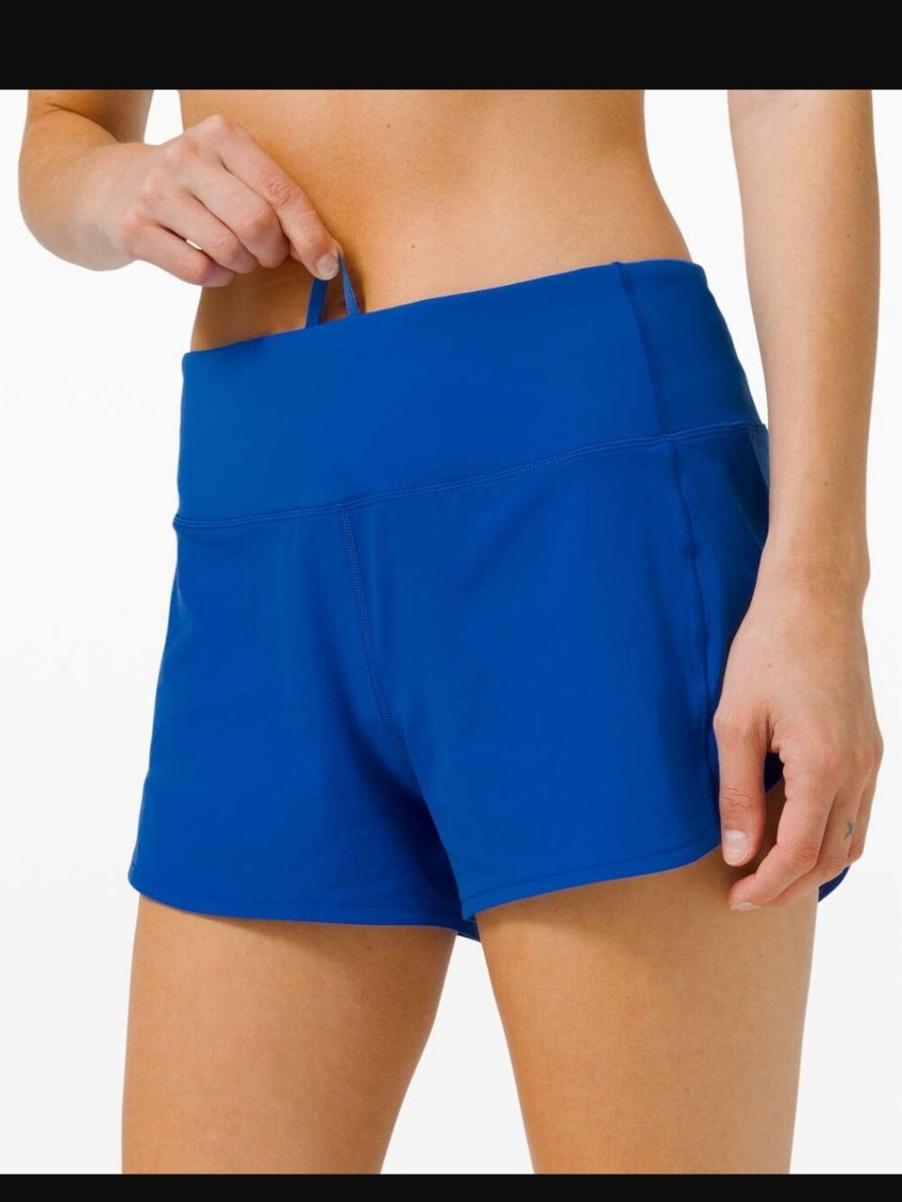 Lululemon Speed Up Run Athletic Shorts Mid Rise Sapphire Cerulean Blue 6